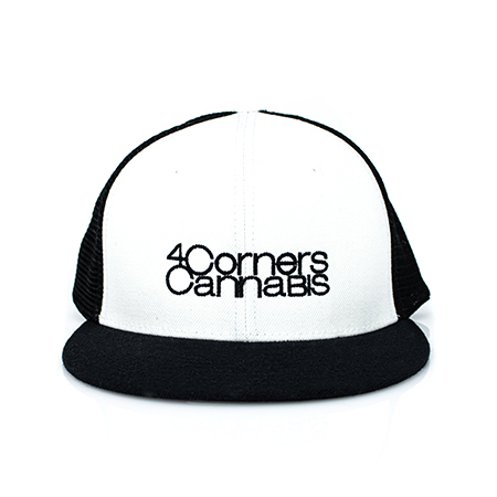 4 Corners Cannabis Merchandise Black and White Hat