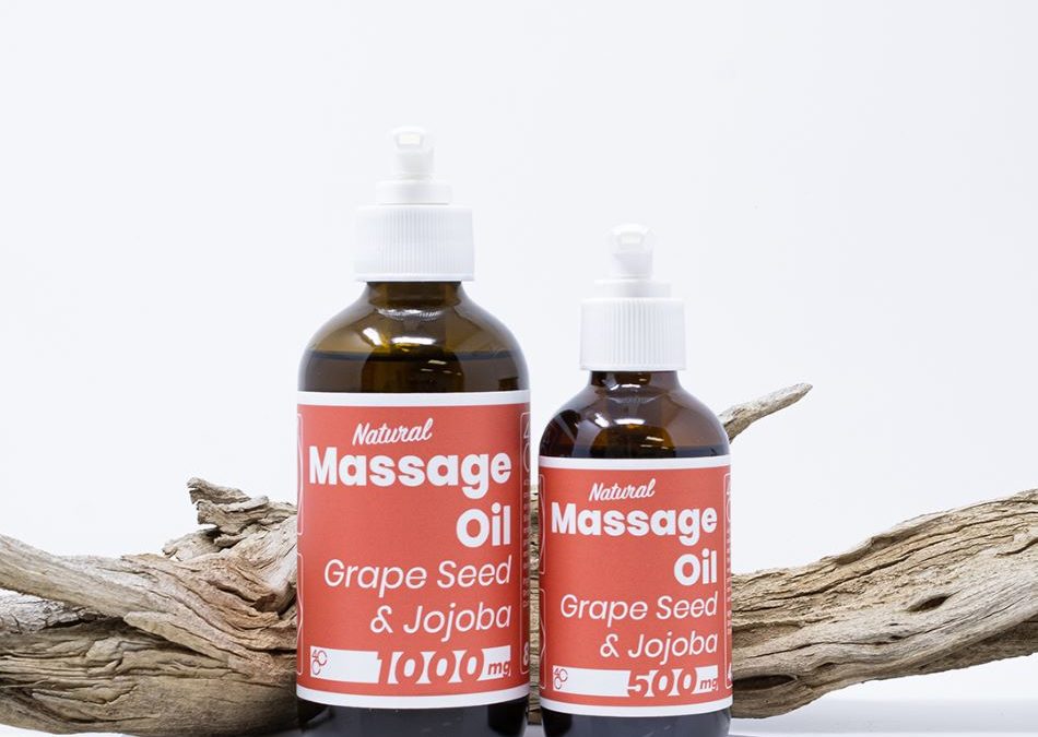 Massage Oil with Decorative Wood Piece